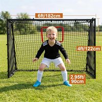 But de football 3-en-1 multifonctionnel pour l'entraînement de compétences en extérieur – Filet de rebond de football – Équipement d'entraînement de football recommandé pour les adolescents