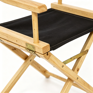 Chaise de maquillage professionnelle pliable en bois colorée, design traditionnel portable pour le camping, les salons de beauté, les parcs et les chambres. - Product Image 4
