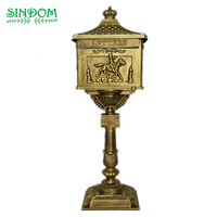 Boîte aux lettres extérieure traditionnelle en aluminium moulé, verrouillable, résistante aux intempéries, durable, pour jardins et appartements (vente en gros)