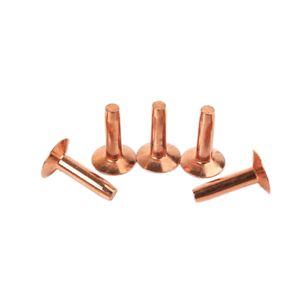 Rivets permanents en cuivre et laiton, à tige fraisée, motif météore, poli brillant, rivets solides - Product Image 1