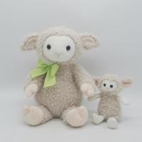 Jouet en peluche personnalisé en forme de lapin maman et bébé, rembourré en coton PP pour enfants