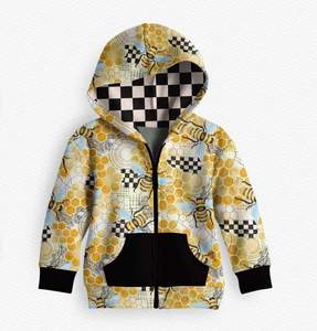 Camiseta de Boutique con Estampado de Abeja Marrón Personalizada BT1690 para Bebé Niño, Manga Larga, Jersey Infantil, Ropa para Niños - Product Image 1