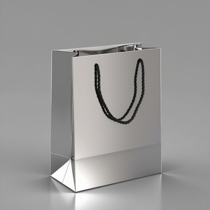 Bolsa de Embalaje para Pequeños Artículos de Belleza, Bolsa para Accesorios de Moda, Pedido Pequeño, Logotipo Personalizado, Bolsa Cosmética Plateada Metálica - Product Image 1