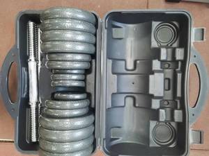 Ensemble <span class=keywords><strong>d</strong></span>'<span class=keywords><strong>haltères</strong></span> et de barres réglables peints, 15-55 kg, noirs, avec plaques de poids et boîte en plastique, pour l'entraînement de force - Product Image 6