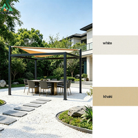 Ancsem Nouvelle Arrivée - Gazebo Extérieur Rétractable, Nouveau Design, Ombrelle à Manivelle, Protection Contre la Pluie, Idéal pour le Camping, les Gîtes et les Hôtels
