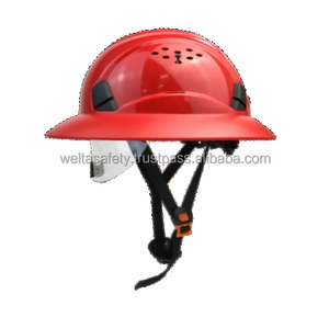 Casco de Seguridad WELTA ABS CE EN397 y ANSI Z89.1 HDPE FRP de 6 Puntos con Suspensión de Trinquete y Ala Completa para Cuidado Personal - Product Image 1