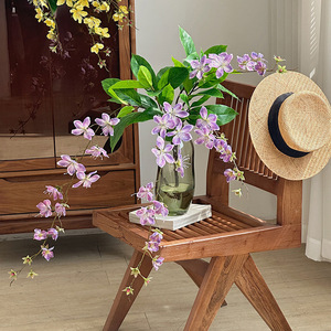 Fleurs artificielles en cascade Qingyu Chronicle, branche unique en soie plastique, décoration intérieure, accessoires de photographie de mariage - Product Image 4