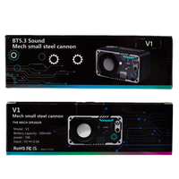 Nuevo Altavoz Inalámbrico Portátil V1 Mini 2026, Altavoz de Bajos Metálico con Luces LED Intermitentes para Exteriores, Logotipo Personalizado
