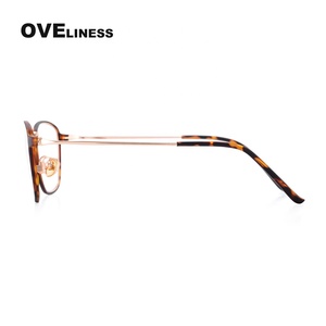 Gafas cuadradas ópticas de aleación para hombre, montura para gafas, patillas flexibles, IP, galvanoplastia - Product Image 5