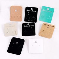 Cartes d'affichage de bijoux personnalisées avec logo, étiquettes d'accessoires, emballages pour boucles d'oreilles, cartes en papier respectueuses de l'environnement
