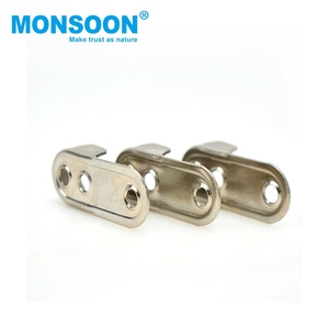 Support de tube de penderie en alliage de zinc, support de rail suspendu pour placard, bride de tube rond, support d'extrémité de tube de penderie - Product Image 4