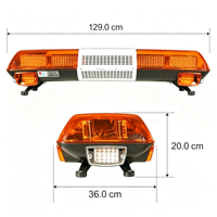 Barre lumineuse de signalisation LED 231W, montage sur toit, boîtier en aluminium PC, IP65, support en acier inoxydable, plusieurs couleurs, sirène lumineuse