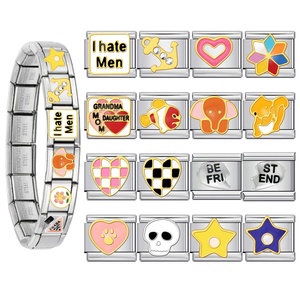 Factory Wholesale Typewriter Gesture Ship Checkers <b>Camera</b> Link 9mm Italian Charm Bracelet Making DIY Stainless Steel Jewelry - Product Image 1