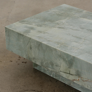Mesa de Centro de Cuarzo <span class=keywords><strong>Esmeralda</strong></span> Natural de Estilo Retro de Lujo Cammy Stone, Moderna y Baja, para Sala de Estar, <span class=keywords><strong>Villa</strong></span>, <span class=keywords><strong>Hotel</strong></span>, Hogar - Product Image 5