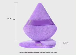 DailyQueen Skin-Friendly per una facile gestione del logo personalizzato sbuffo in polvere a triangolo floccaggio di morbidi Velour sbuffi per il trucco per cipria - Product Image 4