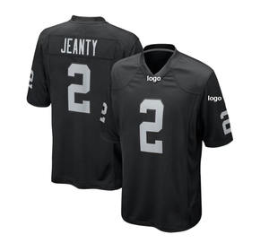 Murah # 98 Crosby # 2 Jeanty # 89 Jersey Bordir Las Vegas Raiders Pria Bowers - Product Image 3
