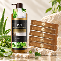 Sampo Aloe Vera Soapberry dengan 5 Sachet 10ml untuk Membersihkan Kulit Kepala yang Menyegarkan dan Rambut yang Terlihat Lebih Lebat dan Halus Label Pribadi