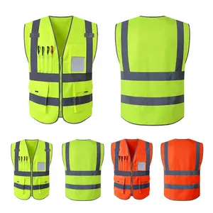 Abbigliamento riflettente personalizzabile per adulti, gilet riflettente di sicurezza all'ingrosso/