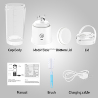 Blender portable 500 ml, rechargeable par USB, lame en acier inoxydable, mini mixeur à smoothies, mixeur à fruits pour voiture et camping-car