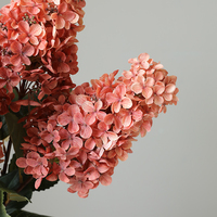 BL-8359 Hortensia Artificiel Long Européen, Fleurs Artificielles Brodées pour Décoration de Mariage, Hortensia à Tige Unique