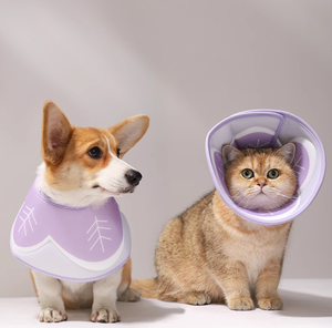 Elizabethanischer Kragen für Katzen, Hunde-Halskrause nach Operationen, Verstellbarer Erholungskragen zur Verhinderung von Wundlecken - Product Image 1