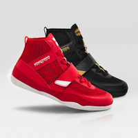 Chaussures de boxe RONGDODO en gros, en microfibre et maille, avec sangle en fibre de carbone, semelle en caoutchouc antidérapante, support de cheville montant, tailles 36-46