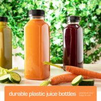 Bouteilles de Jus en Plastique avec Logo Personnalisable pour Boissons Froides, Récipients Réutilisables Transparents, Bouteilles de Lait Vides en Plastique