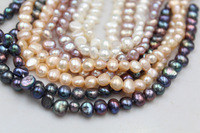 Perles de culture d'eau douce baroques de 3-11 mm, forées sur le côté, à fort lustre, blanc crème, en vrac, pour la fabrication de colliers et bijoux DIY