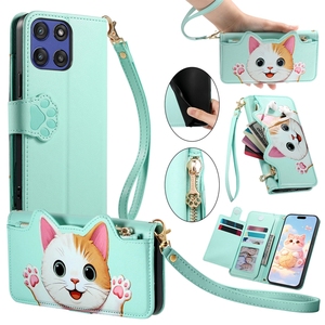 Funda inteligente tipo cartera con cremallera para <span class=keywords><strong>tarjetas</strong></span> <span class=keywords><strong>de</strong></span> crédito para Moto G <span class=keywords><strong>Play</strong></span>/G Power 5G/G Stylus 5G 2026/Edge 60 Fusion - Product Image 4