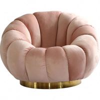 Canapé en velours moderne et créatif confortable pour salon, canapé de détente pour enfants, fauteuil individuel en forme de citrouille