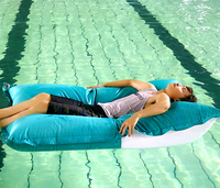 Fauteuil pouf géant traditionnel en tissu, imperméable, pour piscine, flottant, d'extérieur, rembourré en EPS