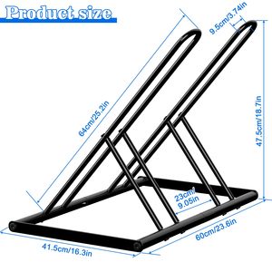 Support de stationnement pour <span class=keywords><strong>2</strong></span> vélos, support de vélo extérieur robuste pour VTT, support de vélo pour garage, support de vélo gain de place - Product Image 4