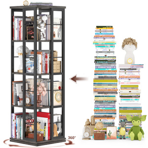 ชั้นวางหนังสือ MDF หมุนได้ 360 องศา แบบตั้งพื้น พกพาสะดวก สำหรับบ้าน/ออฟฟิศ พื้นที่แคบ 5 ชั้น - Product Image 4