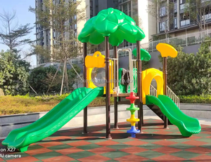 Direkter Werksverkauf: Outdoor-Spielplatzset für Kinder mit Kunststoffrutsche & Trampolinpark für Bildungsgärten & Parks, Alter 3-12 - Product Image 2