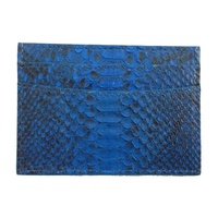 Portefeuille porte-cartes de crédit en cuir véritable de serpent exotique de luxe de qualité supérieure