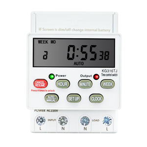 Mini programmateur numérique hebdomadaire 7 <span class=keywords><strong>jours</strong></span> 220V/230V pour éclairage, interrupteur horaire 16-30A, 10 000 cycles, mécanique - Product Image 2