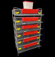 Système d'alimentation automatique à 6 niveaux, cage pour cailles pondeuses de type H pour œufs