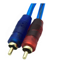 Câble d'extension RCA bleu 1 mâle vers 2 femelles, cordon répartiteur audio plaqué or pour haut-parleur, amplificateur, DVD