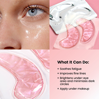 Patchs Oculaires en Gros Rose pour Soins des Yeux – Produits de Soin de la Peau Hydratants, Atténuent les Rides et Minimisent les Cernes, Illuminent le Teint