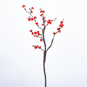 Long Branch Artificial plum Flower Wax plum Faux Flower Living Room Floor Flower Arrangement Home Decoration Desktop Wedding <strong>Flo</strong> - Product Image 5