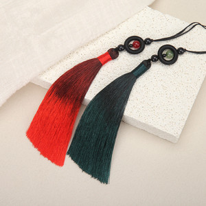 13 cm dài hai màu hạt <span class=keywords><strong>Gradient</strong></span> tua Polyester rìa cho quần áo phụ kiện kẹp tóc Mặt dây chuyền may mặc trang trí rèm sử dụng - Product Image 5