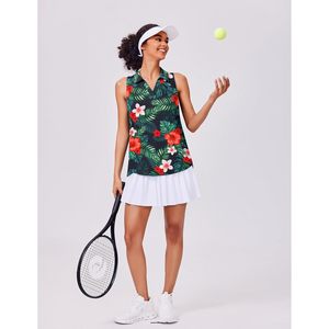 FOXA Womens Golf Sleeveless Shirt Quick Dry Tropical Print Active <b>Top</b> For Tennis Pickleball - Product Image 6