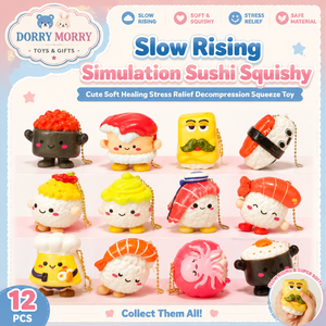 ของเล่นบีบซูชิจำลองแบบนุ่มนิ่มน่ารัก ช่วยผ่อนคลายความเครียด - Product Image 1