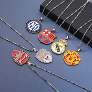 Collar Pintado de Doble Cara de Aleación de Zinc, Acero Inoxidable, Titanio, con Diseño de Serpiente, Real Madrid, Barcelona, Liverpool, Chelsea - Product Image 2