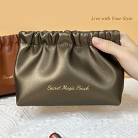 Sac d'Accessoires de Voyage Organisateur en Cuir PU, Trousse de Toilette et Maquillage, Pochette à Rouge à Lèvres, Étanche, Personnalisable, Vente en Gros