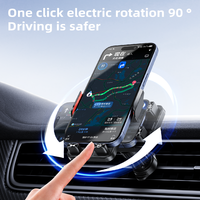 Support de téléphone de voiture OEM personnalisé avec chargeur sans fil 15W à capteur G, bras mécanique flexible et stabilisateur à hauteur réglable