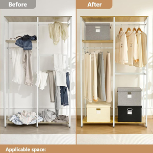 2 sacs <span class=keywords><strong>de</strong></span> rangement pliables en tissu, écologiques, compressibles <span class=keywords><strong>sous</strong></span> <span class=keywords><strong>vide</strong></span>, empilables, grande capacité, pour vêtements et armoire - Product Image 4