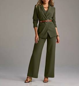 Blazer de Mujer Tipo Boyfriend, Cierre de un Botón, Tejido Sólido con Bordado, Antiarrugas - Product Image 2