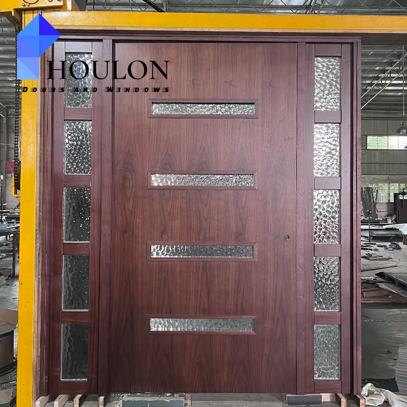 New Materials Good Price Wooden Furniture Doors Solid Sapele Wood Main Entrance Exterior Doors