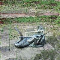 Sculpture de jambe de femme en bronze de qualité supérieure, œuvre d'art abstraite d'intérieur, table basse